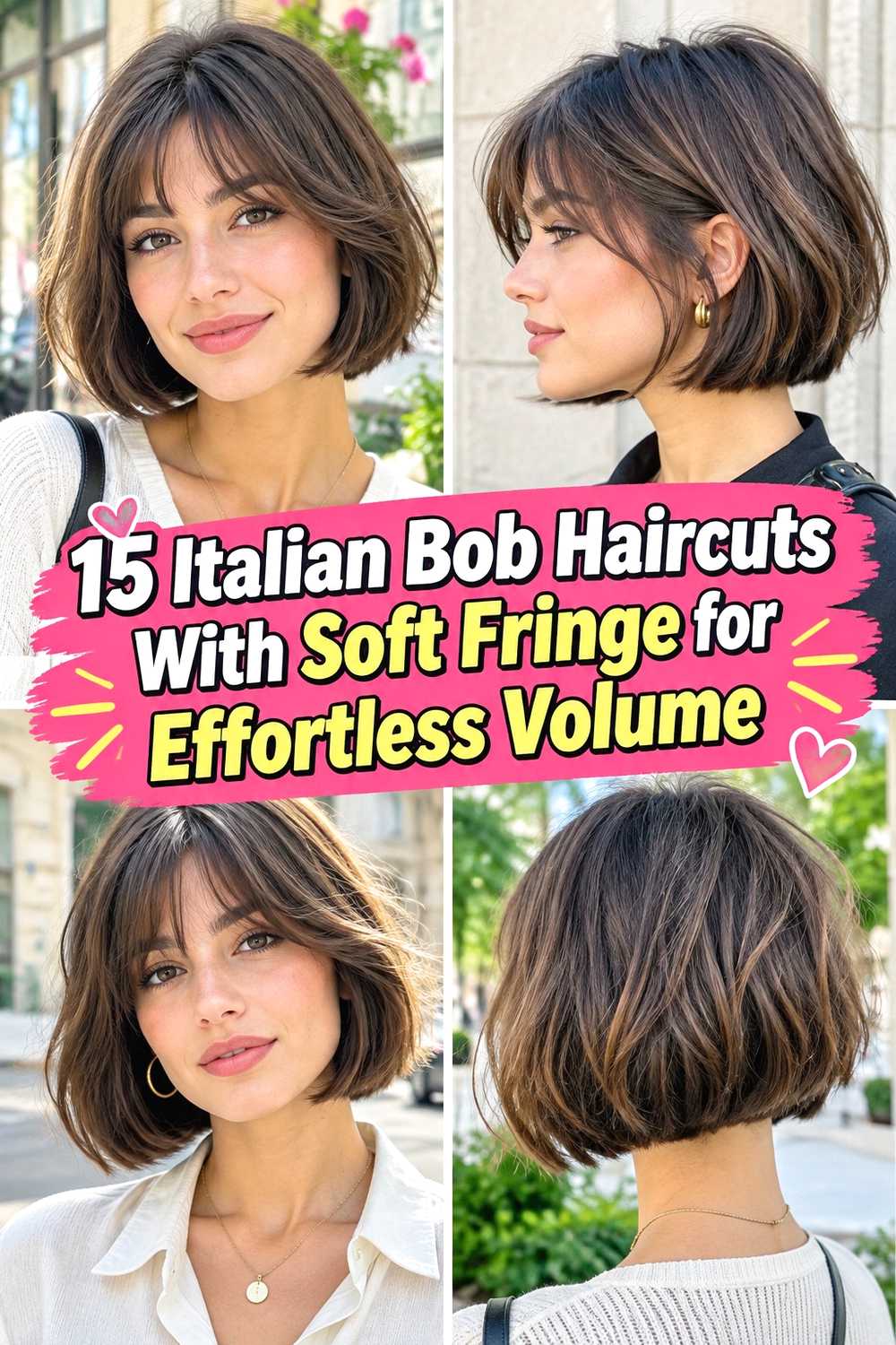 15 Italian Bob Haircuts With Soft Fringe for Effortless Volume