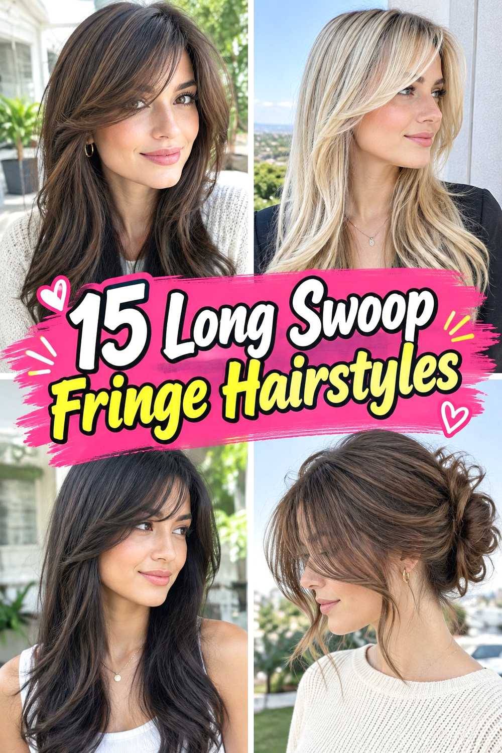 15 Long Swoop Fringe Hairstyles
