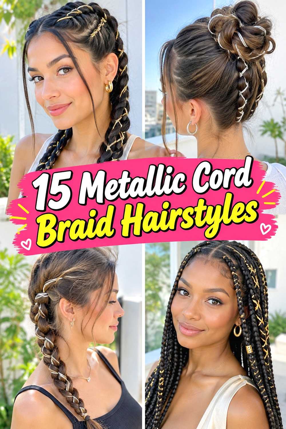 15 Metallic Cord Braid Hairstyles