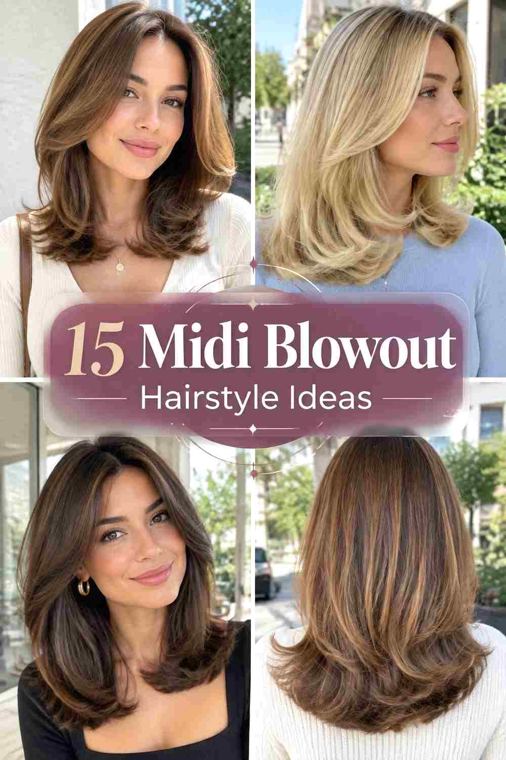15 Midi Blowout Hairstyle Ideas