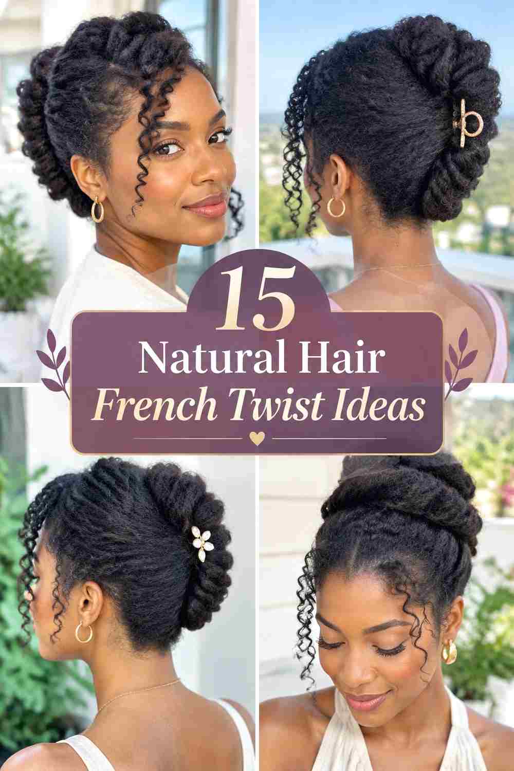15 Natural Hair French Twist Ideas