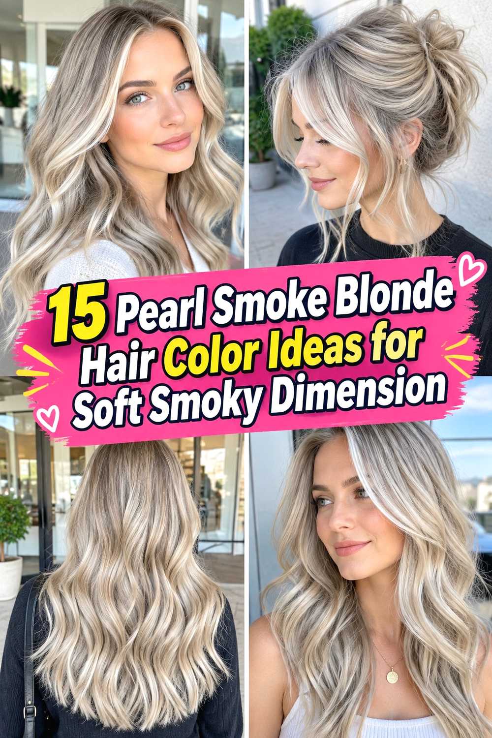 15 Pearl Smoke Blonde Hair Color Ideas for Soft Smoky Dimension