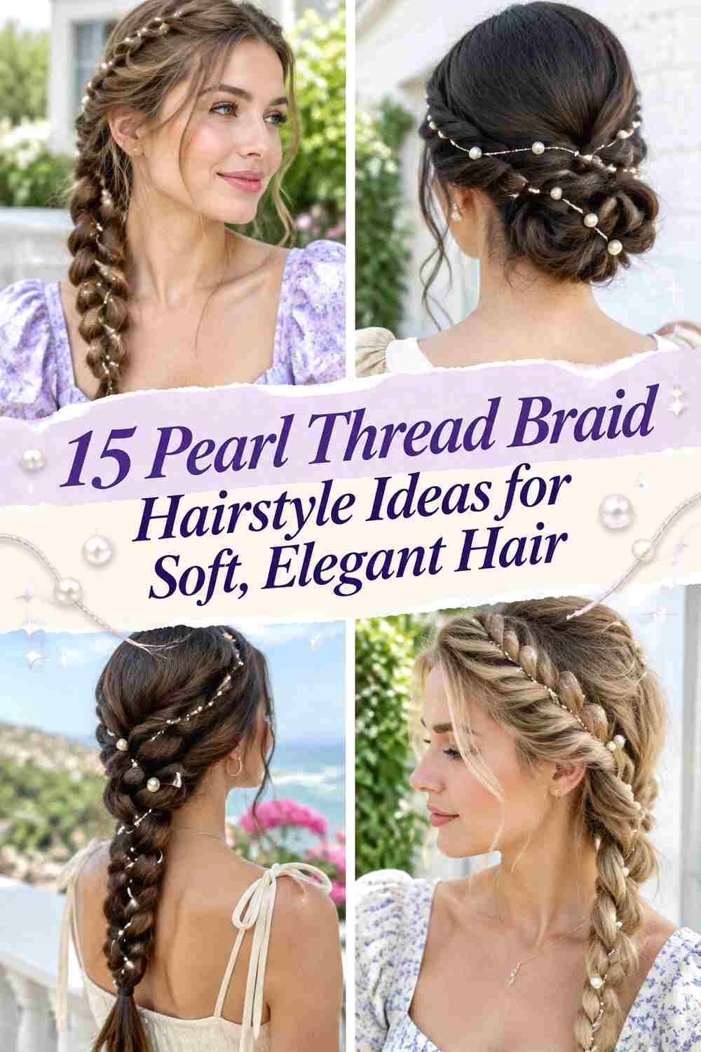 15 Pearl Thread Braid Hairstyle Ideas for Soft, Elegant Hair