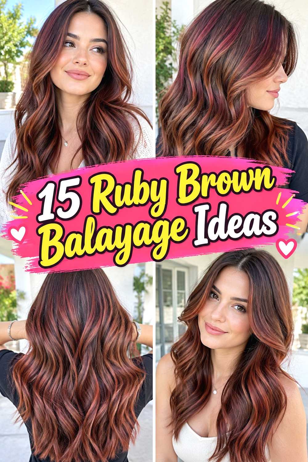 15 Ruby Brown Balayage Ideas