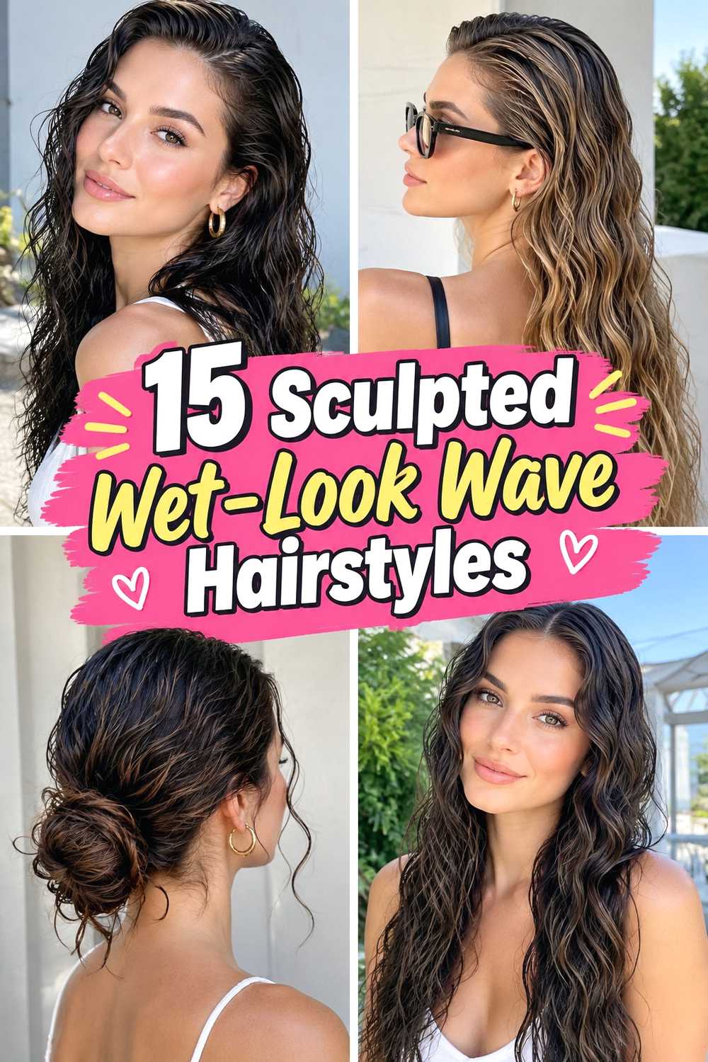 15 Sculpted Wet-Look Wave Hairstyles
