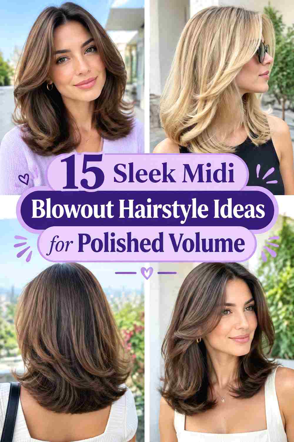 15 Sleek Midi Blowout Hairstyle Ideas for Polished Volume
