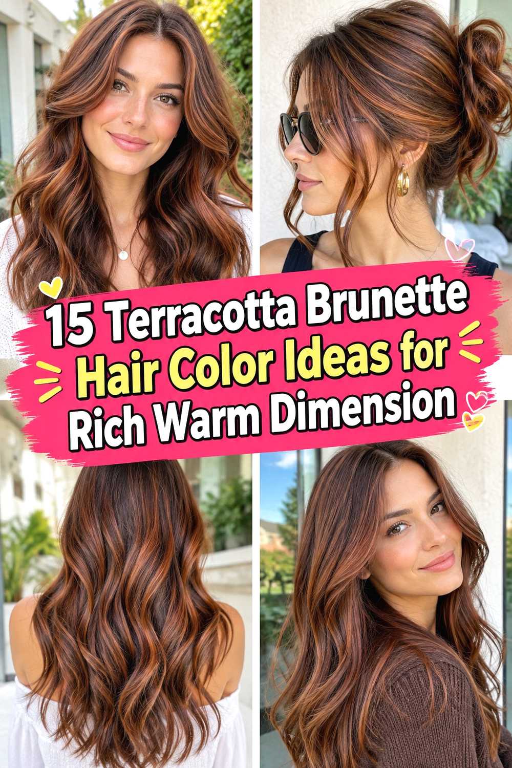 15 Terracotta Brunette Hair Color Ideas for Rich Warm Dimension