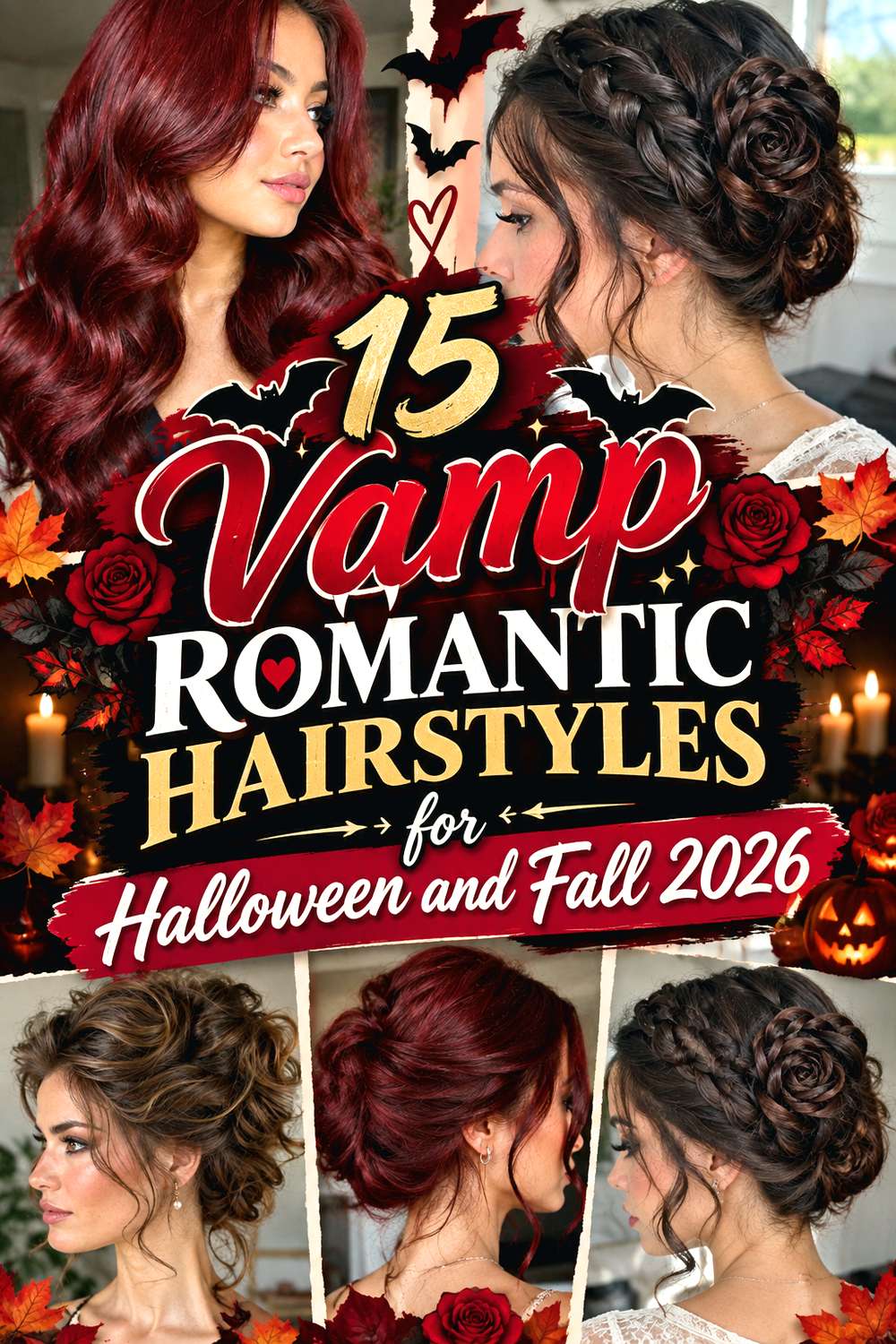15 Vamp Romantic Hairstyles for Halloween and Fall 2026