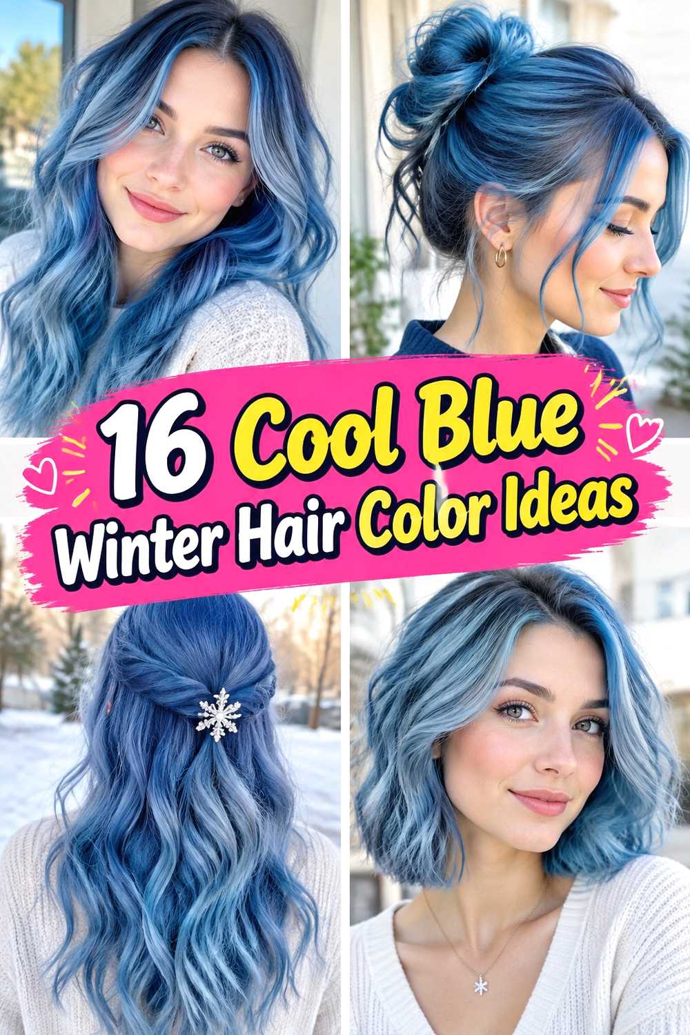 16 Cool Blue Winter Hair Color Ideas