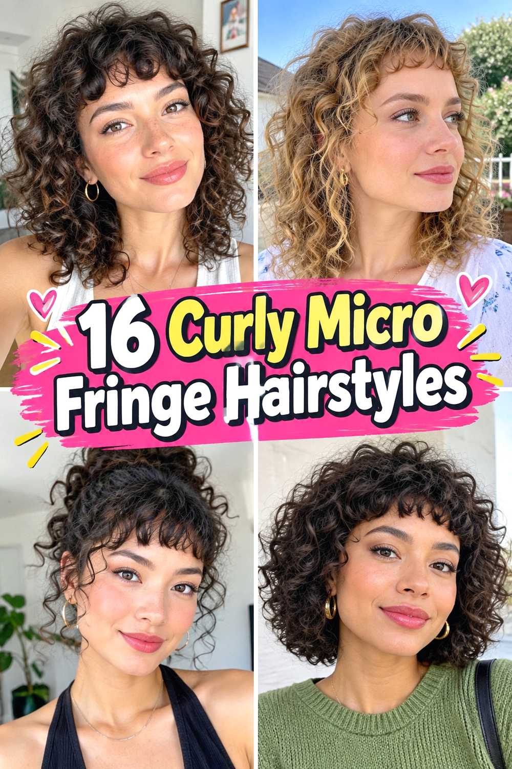 16 Curly Micro Fringe Hairstyles