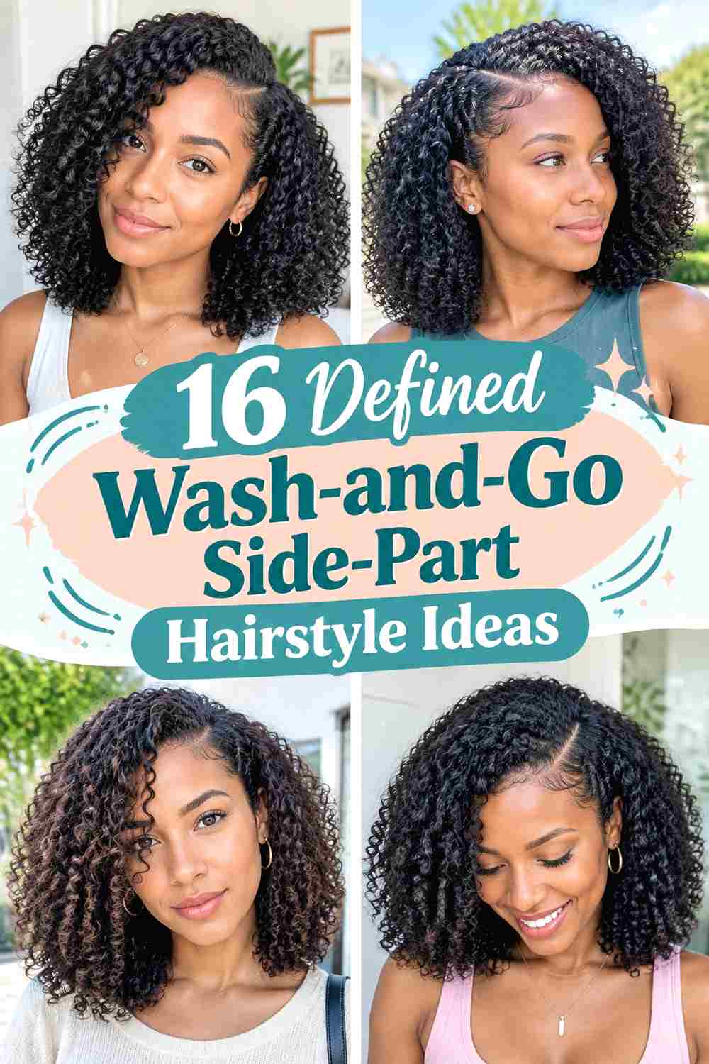 16 Defined Wash-and-Go Side-Part Hairstyle Ideas