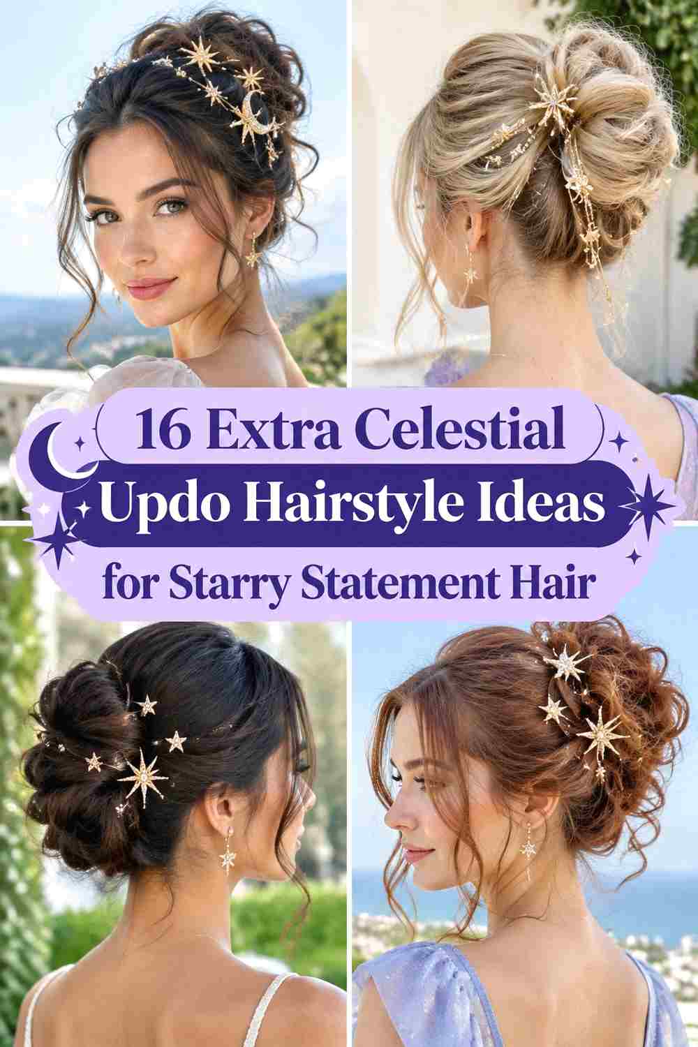 16 Extra Celestial Updo Hairstyle Ideas for Starry Statement Hair