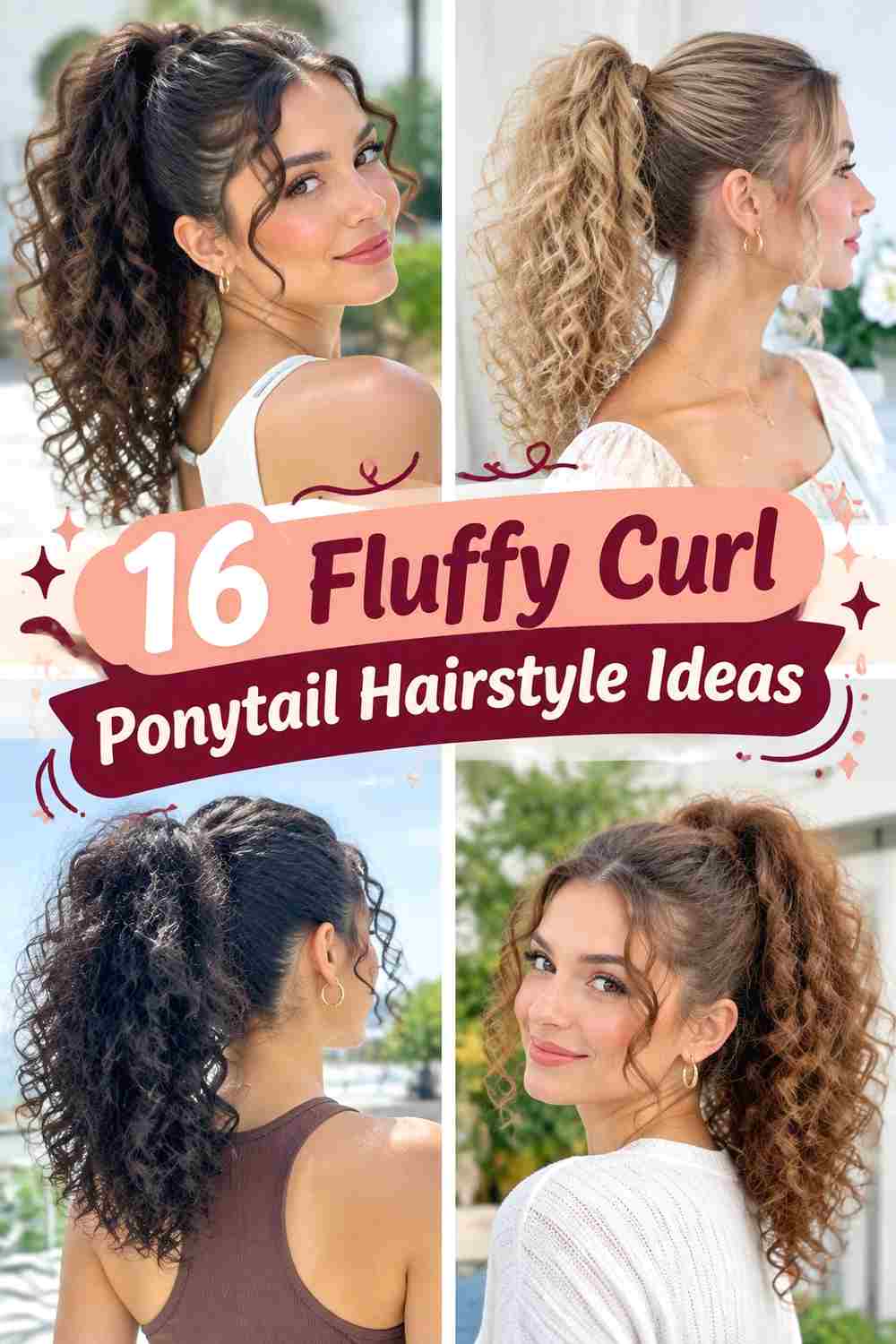 16 Fluffy Curl Ponytail Hairstyle Ideas