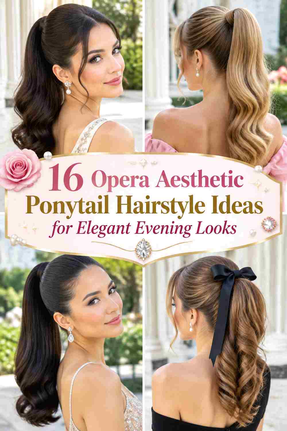 16 Opera Aesthetic Ponytail Hairstyle Ideas for Elegant Evening Looks