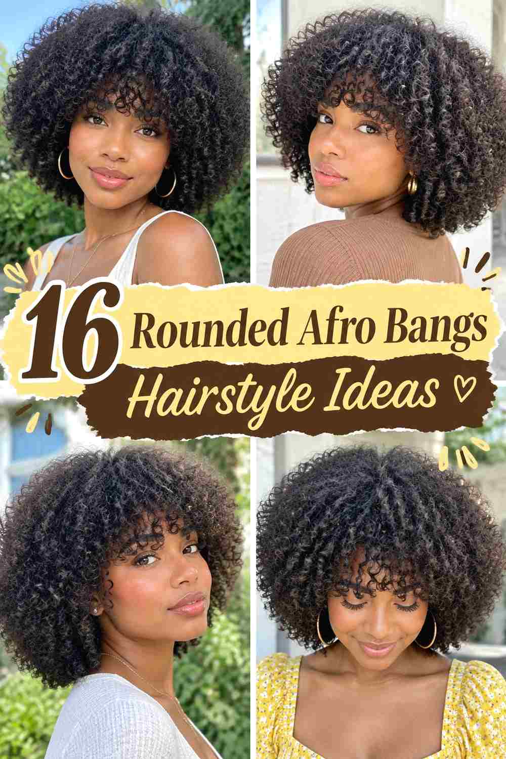 16 Rounded Afro Bangs Hairstyle Ideas