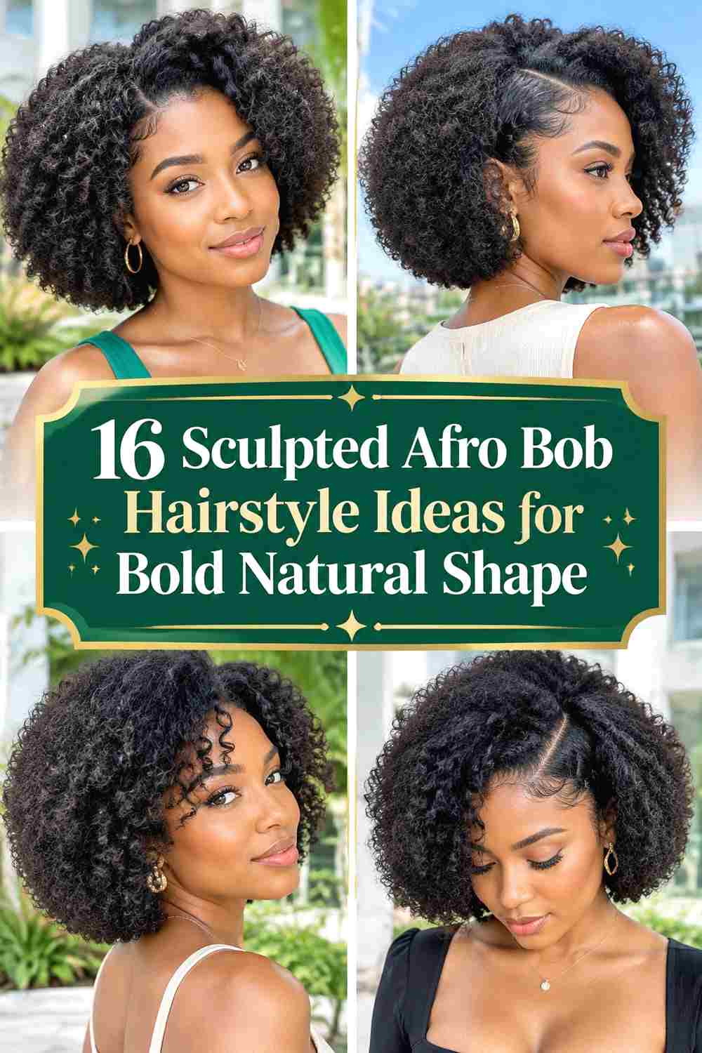 16 Sculpted Afro Bob Hairstyle Ideas for Bold Natural Shape