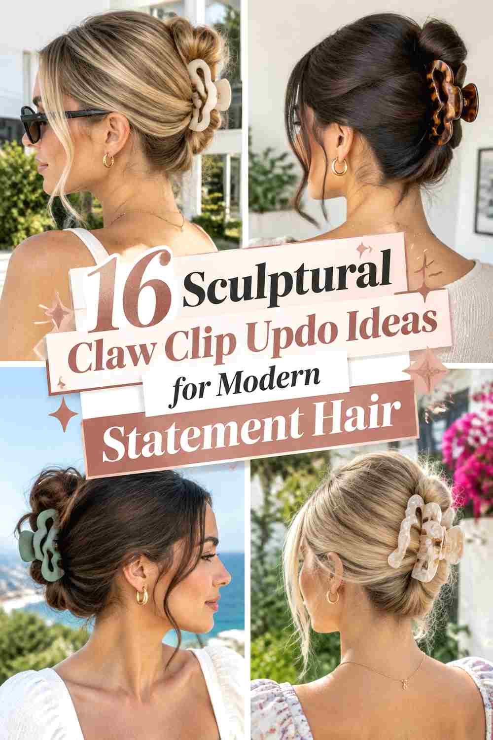 16 Sculptural Claw Clip Updo Ideas for Modern Statement Hair