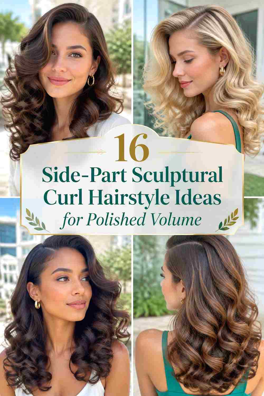 16 Side-Part Sculptural Curl Hairstyle Ideas for Polished Volume