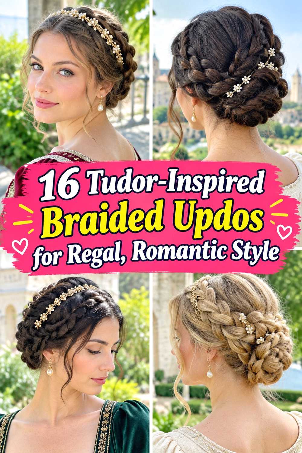 16 Tudor-Inspired Braided Updos for Regal, Romantic Style