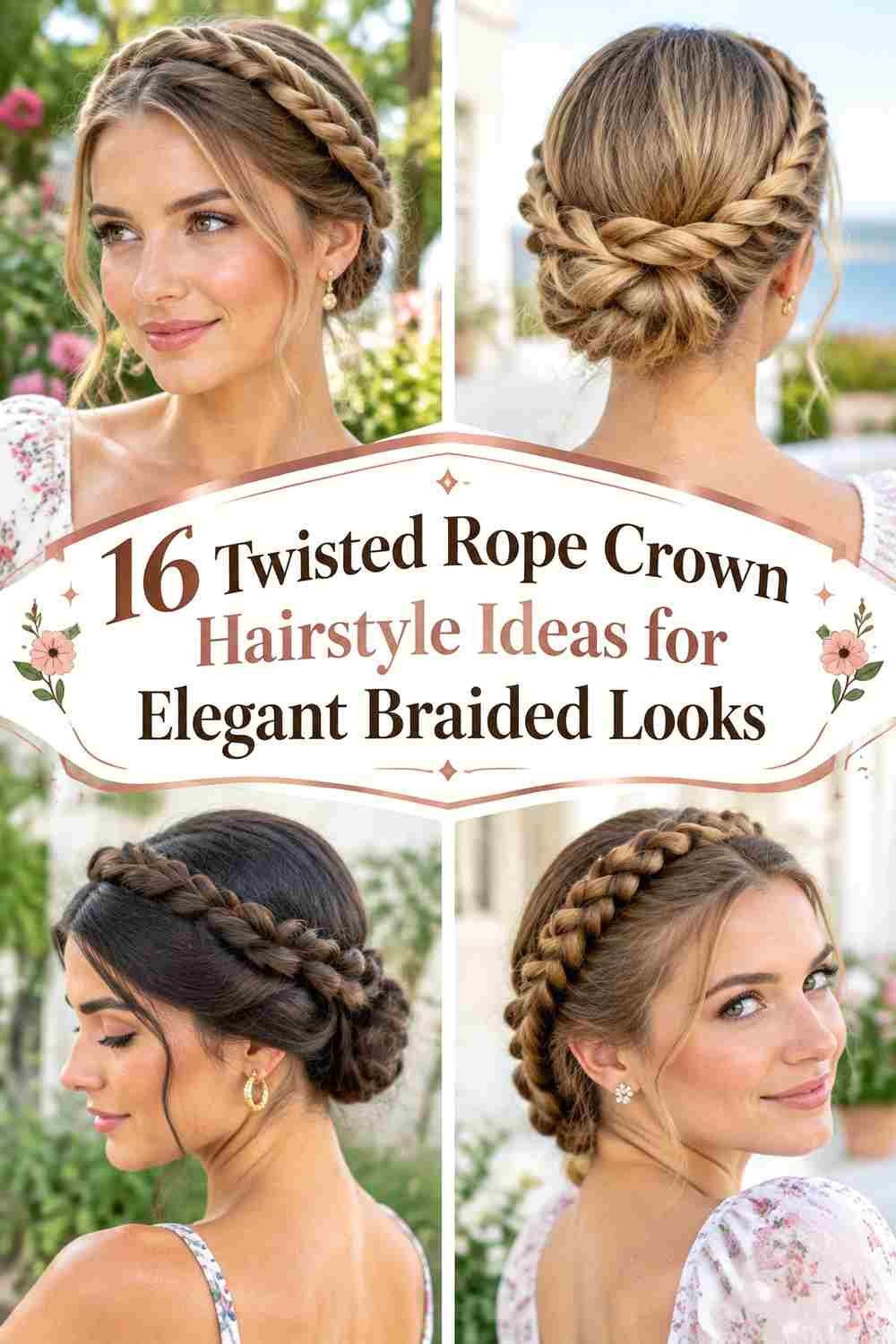 16 Twisted Rope Crown Hairstyle Ideas for Elegant Braided Looks