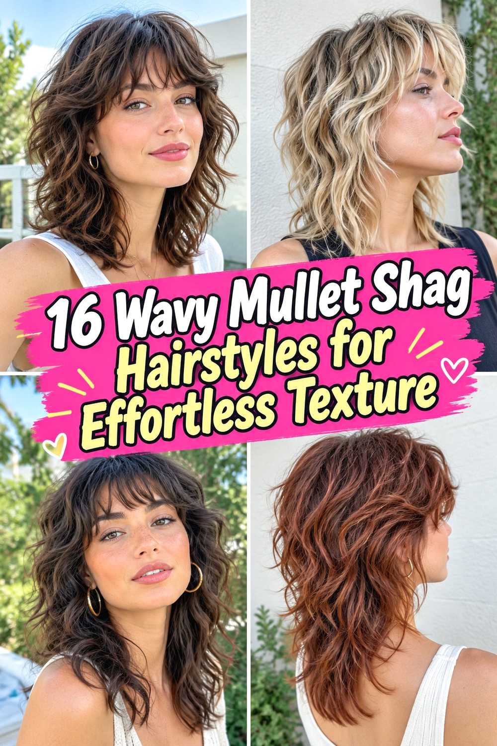 16 Wavy Mullet Shag Hairstyles for Effortless Texture