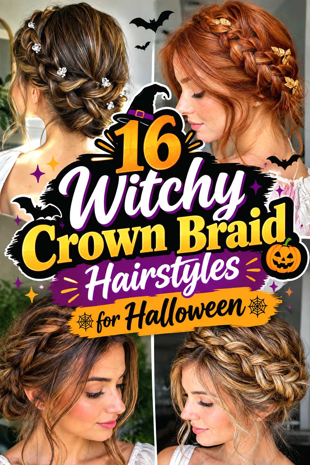 16 Witchy Crown Braid Hairstyles for Halloween