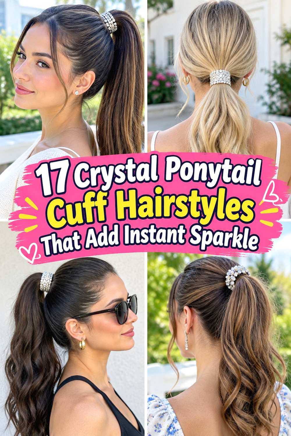 17 Crystal Ponytail Cuff Hairstyles That Add Instant Sparkle