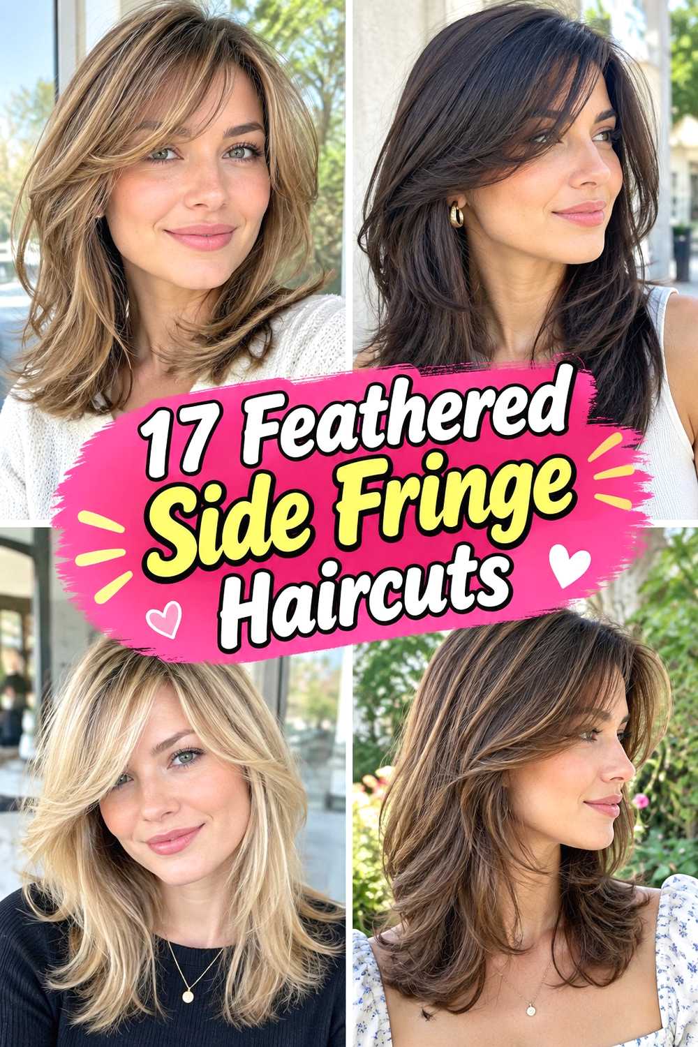 17 Feathered Side Fringe Haircuts