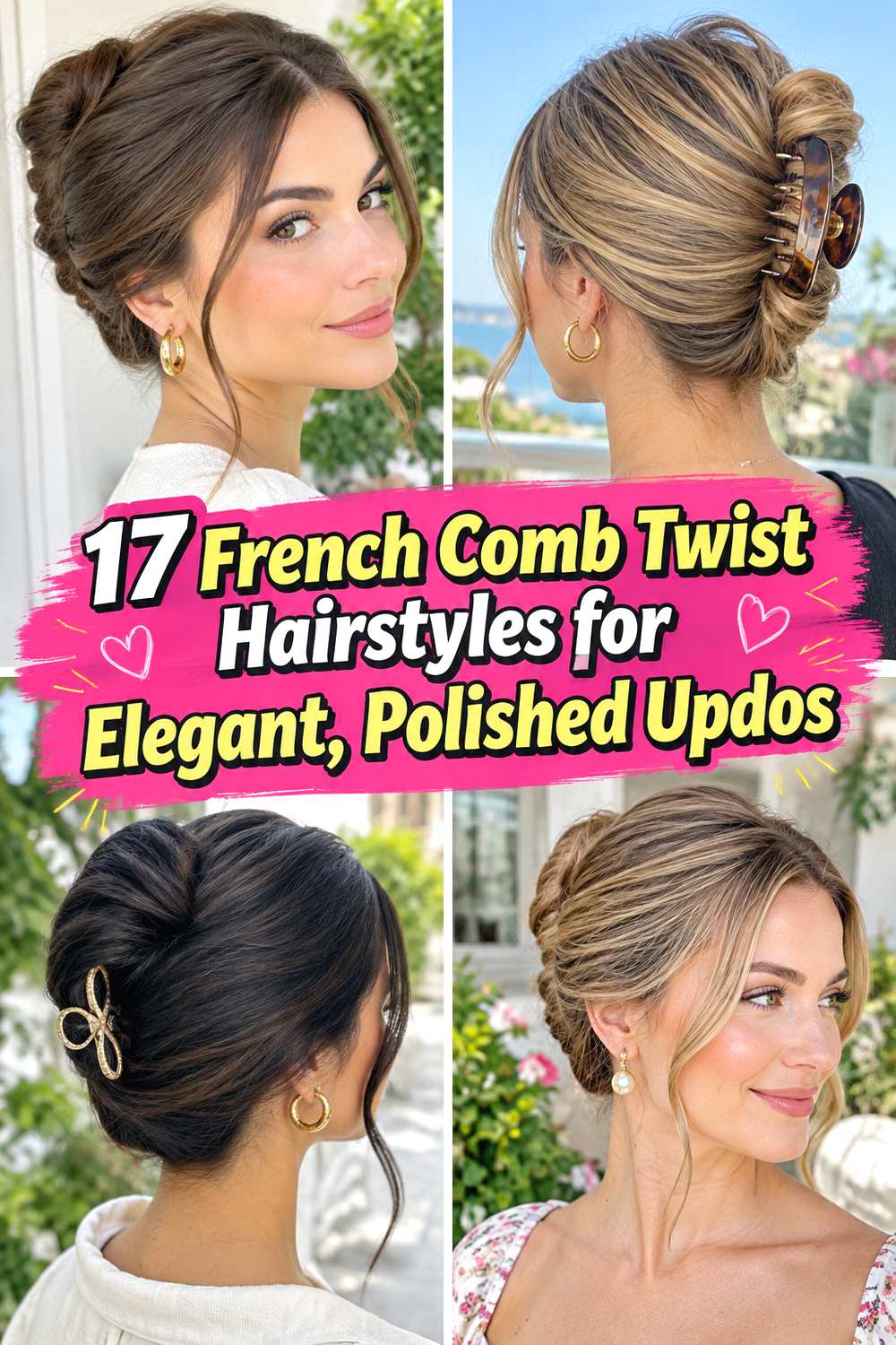 17 French Comb Twist Hairstyles for Elegant, Polished Updos
