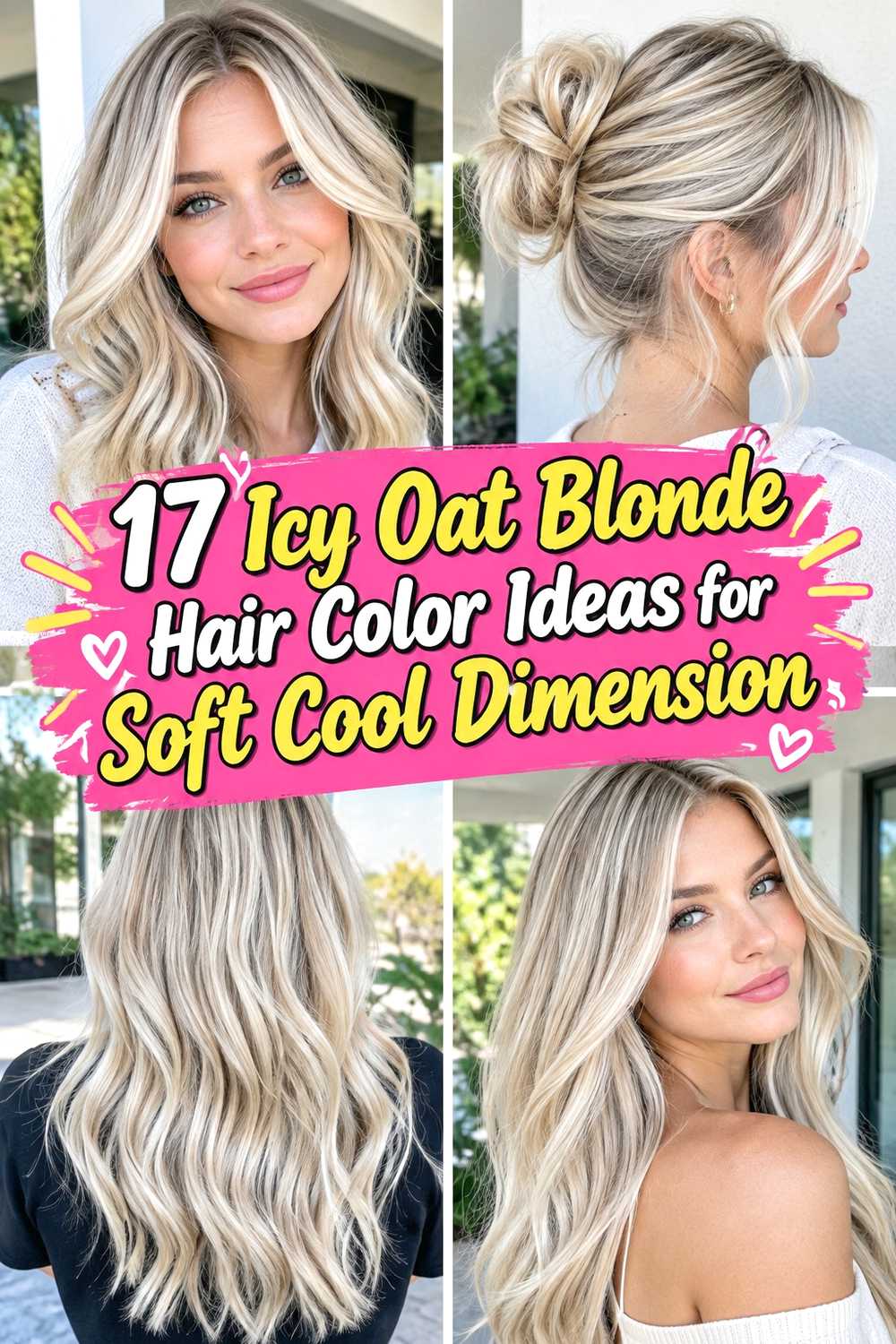 17 Icy Oat Blonde Hair Color Ideas for Soft Cool Dimension