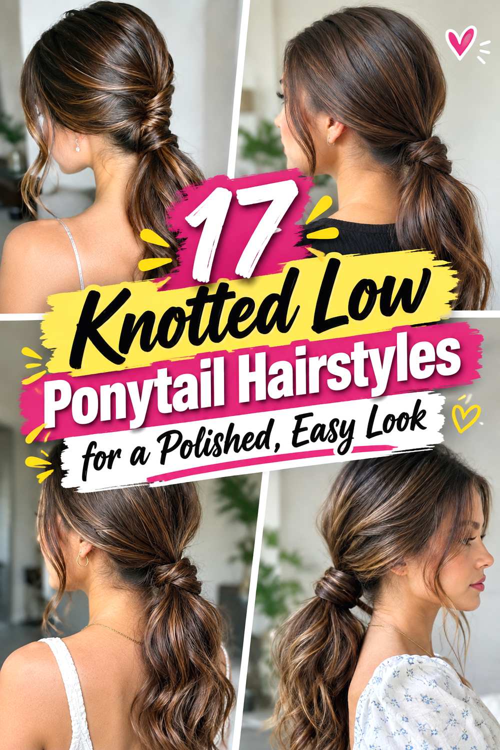 17 Knotted Low Ponytail Hairstyles for a Polished, Easy Look