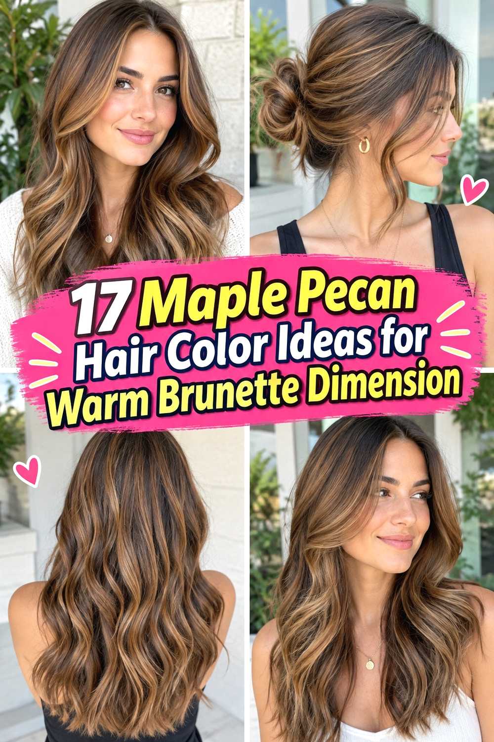 17 Maple Pecan Hair Color Ideas for Warm Brunette Dimension