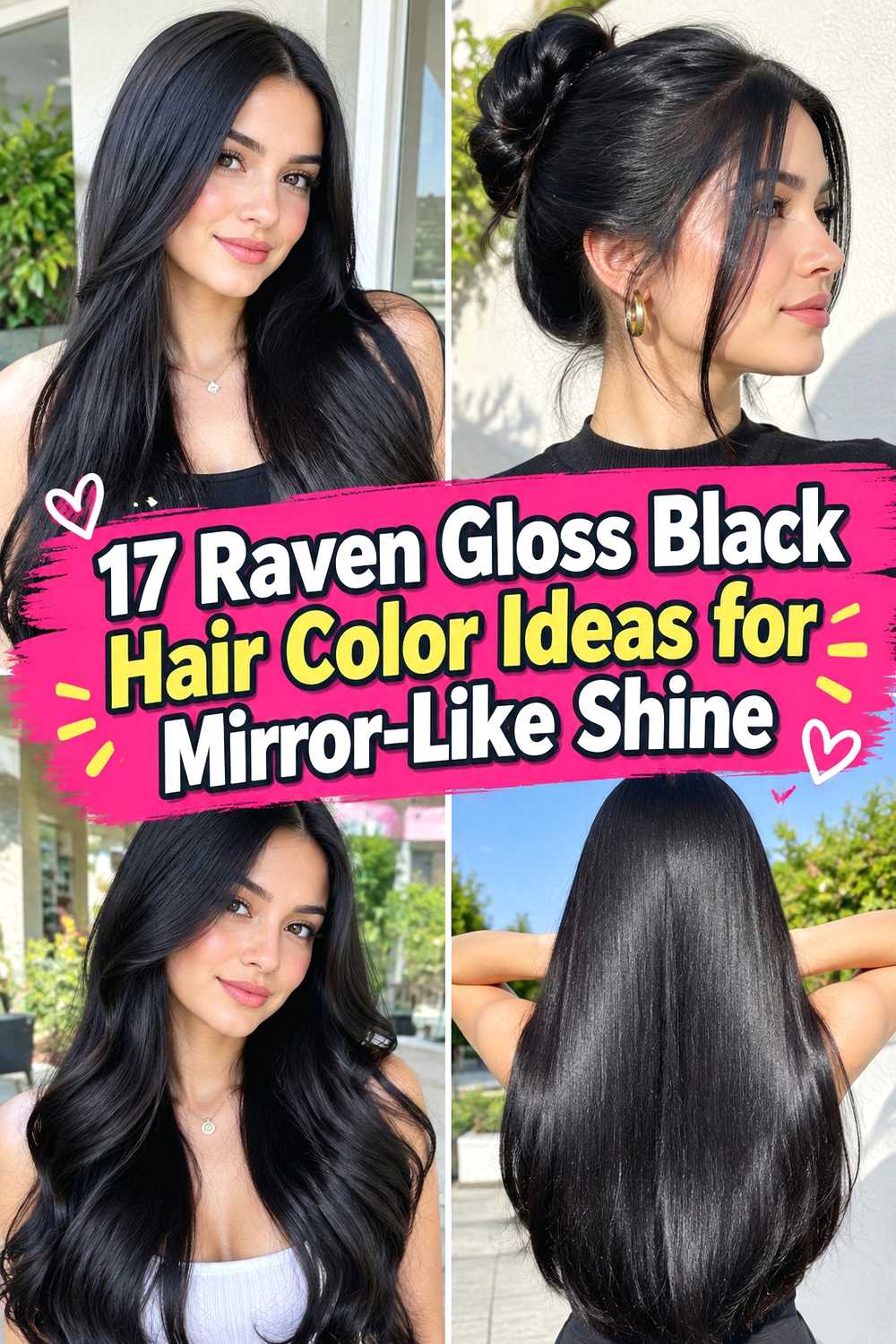 17 Raven Gloss Black Hair Color Ideas for Mirror-Like Shine