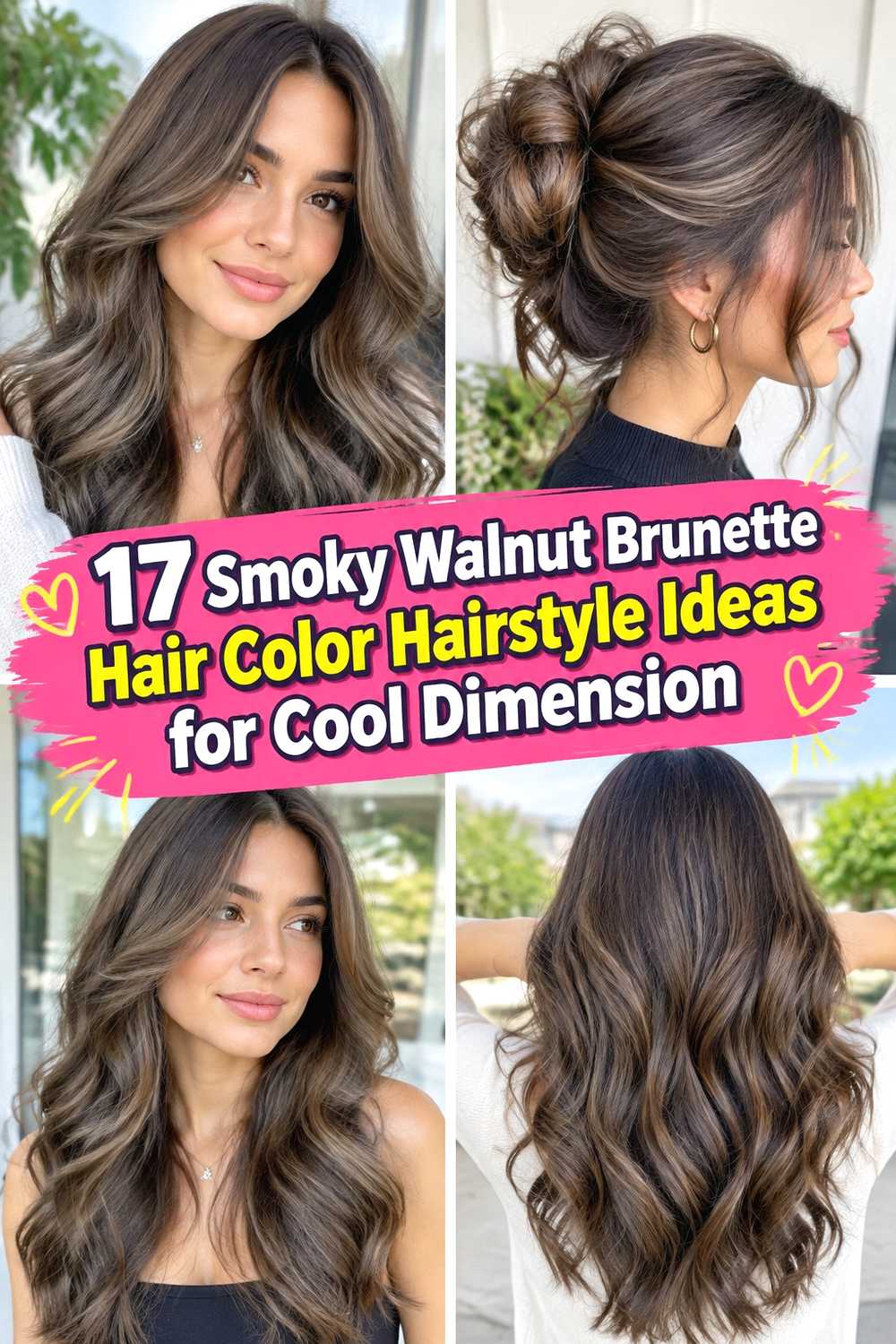 17 Smoky Walnut Brunette Hair Color Hairstyle Ideas for Cool Dimension