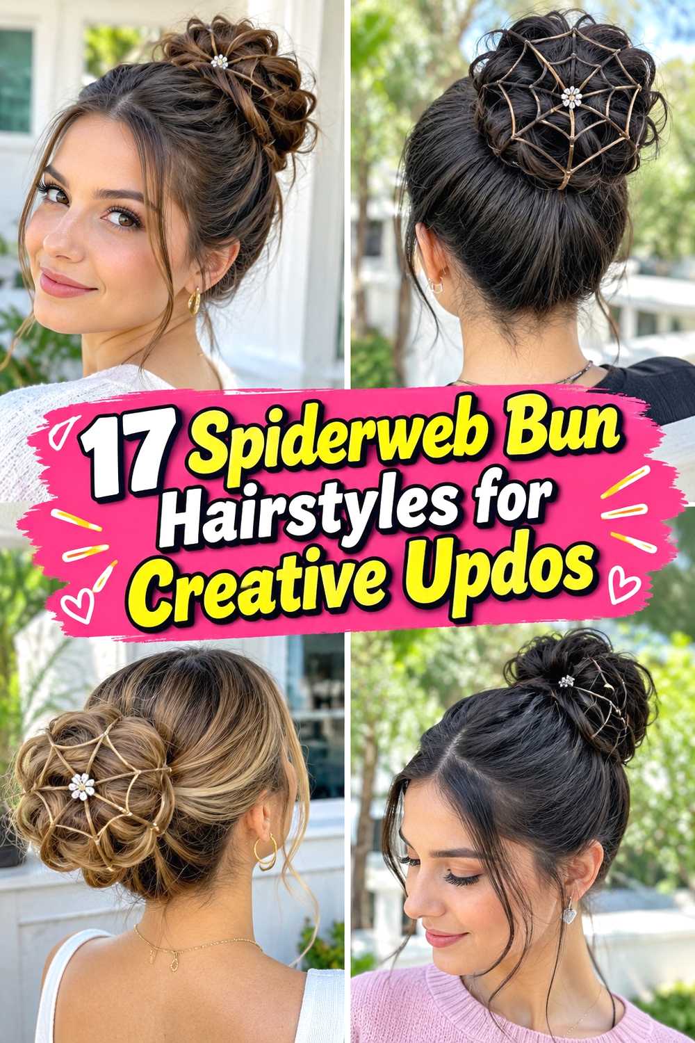 17 Spiderweb Bun Hairstyles for Creative Updos