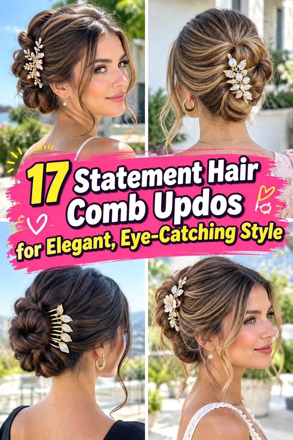 17 Statement Hair Comb Updos for Elegant, Eye-Catching Style