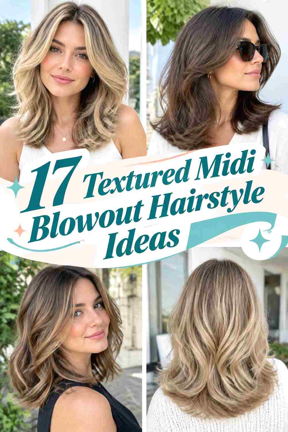 17 Textured Midi Blowout Hairstyle Ideas