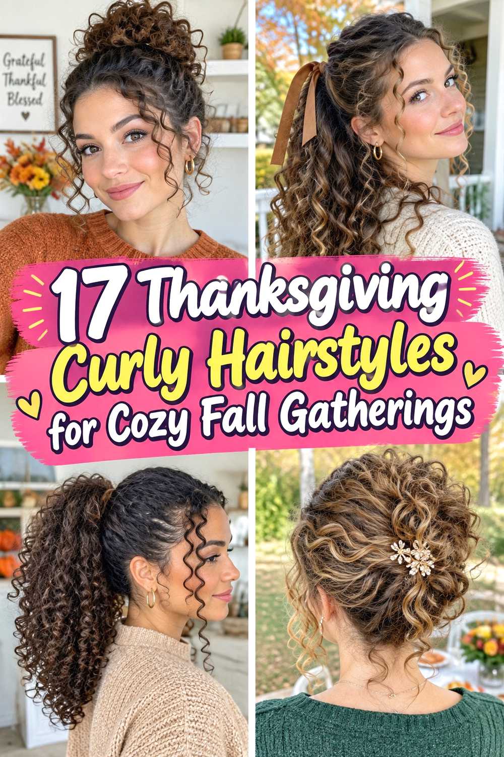 17 Thanksgiving Curly Hairstyles for Cozy Fall Gatherings