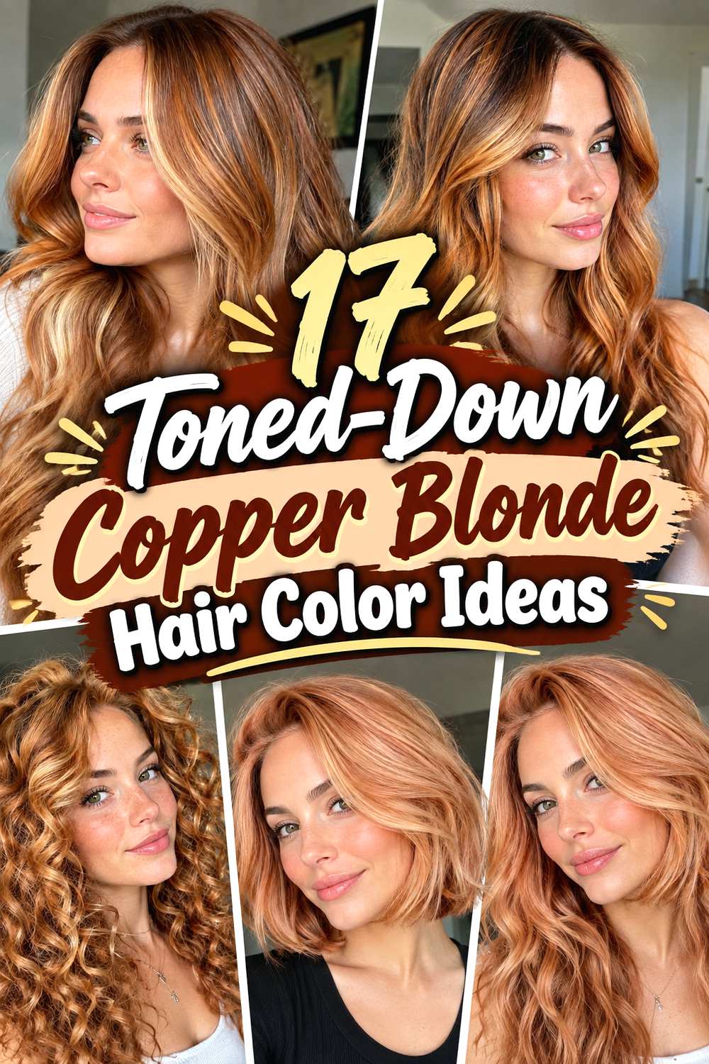 17 Toned-Down Copper Blonde Hair Color Ideas