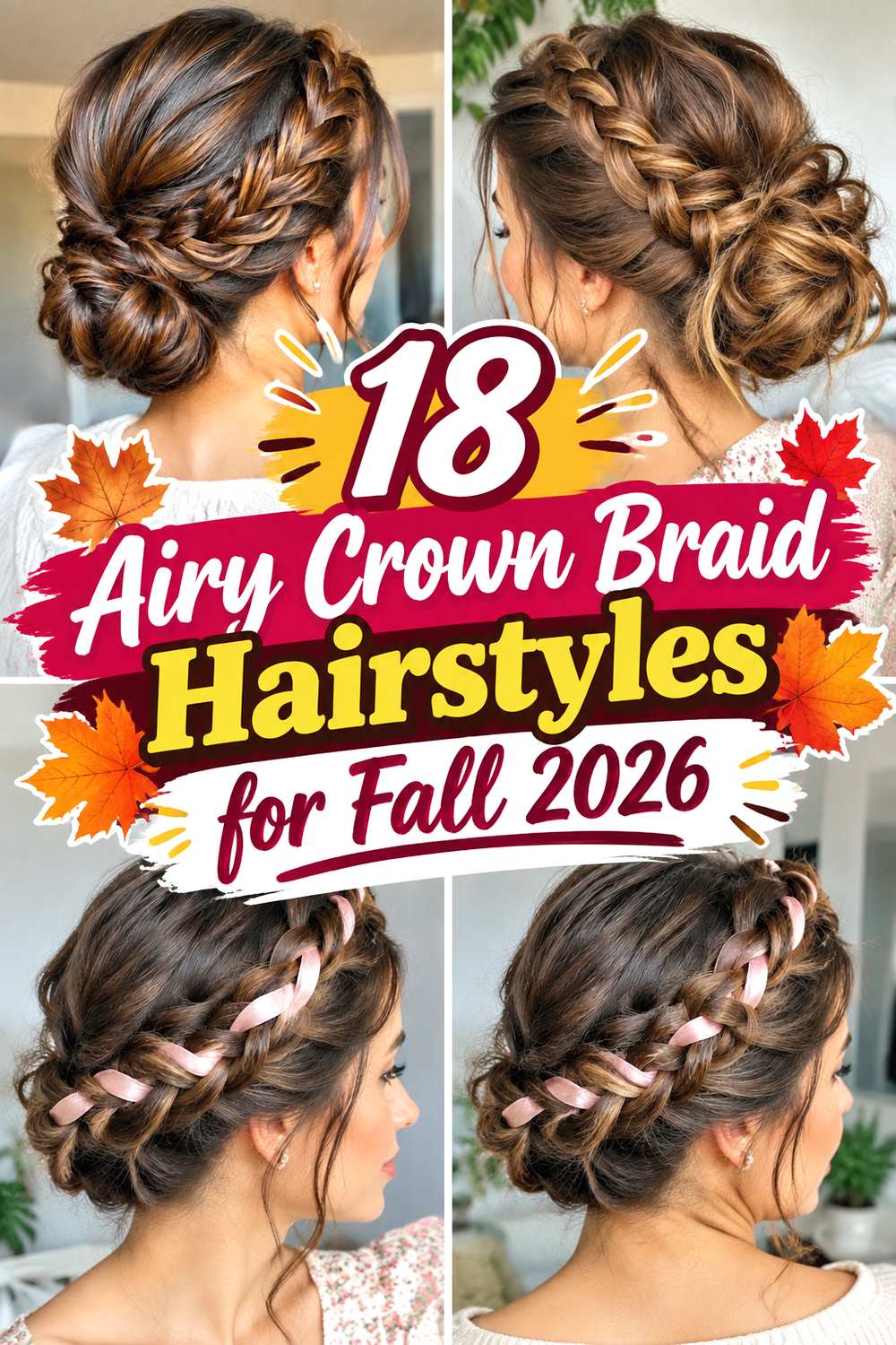18 Airy Crown Braid Hairstyles for Fall 2026
