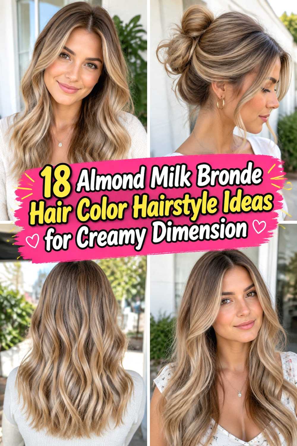 18 Almond Milk Bronde Hair Color Hairstyle Ideas for Creamy Dimension