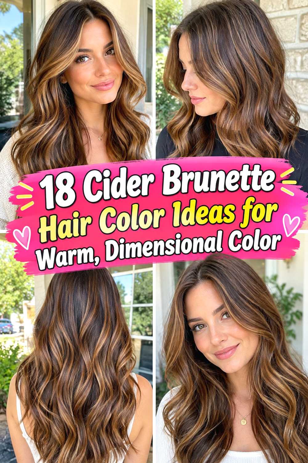 18 Cider Brunette Hair Color Ideas for Warm, Dimensional Color
