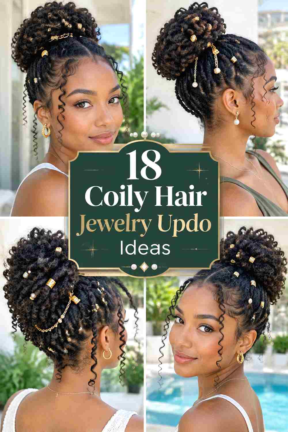 18 Coily Hair Jewelry Updo Ideas