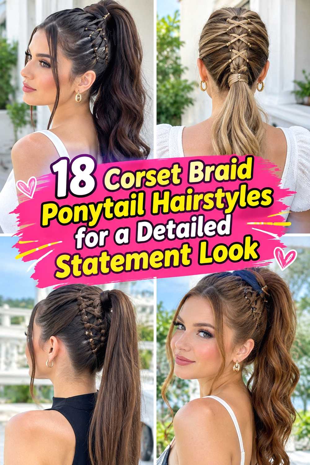 18 Corset Braid Ponytail Hairstyles for a Detailed Statement Look