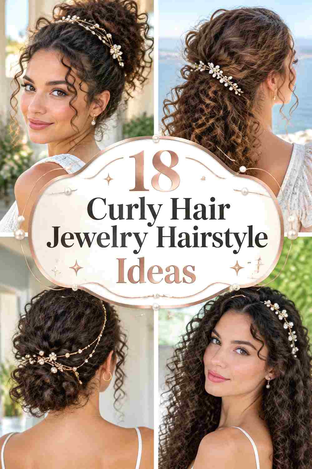 18 Curly Hair Jewelry Hairstyle Ideas