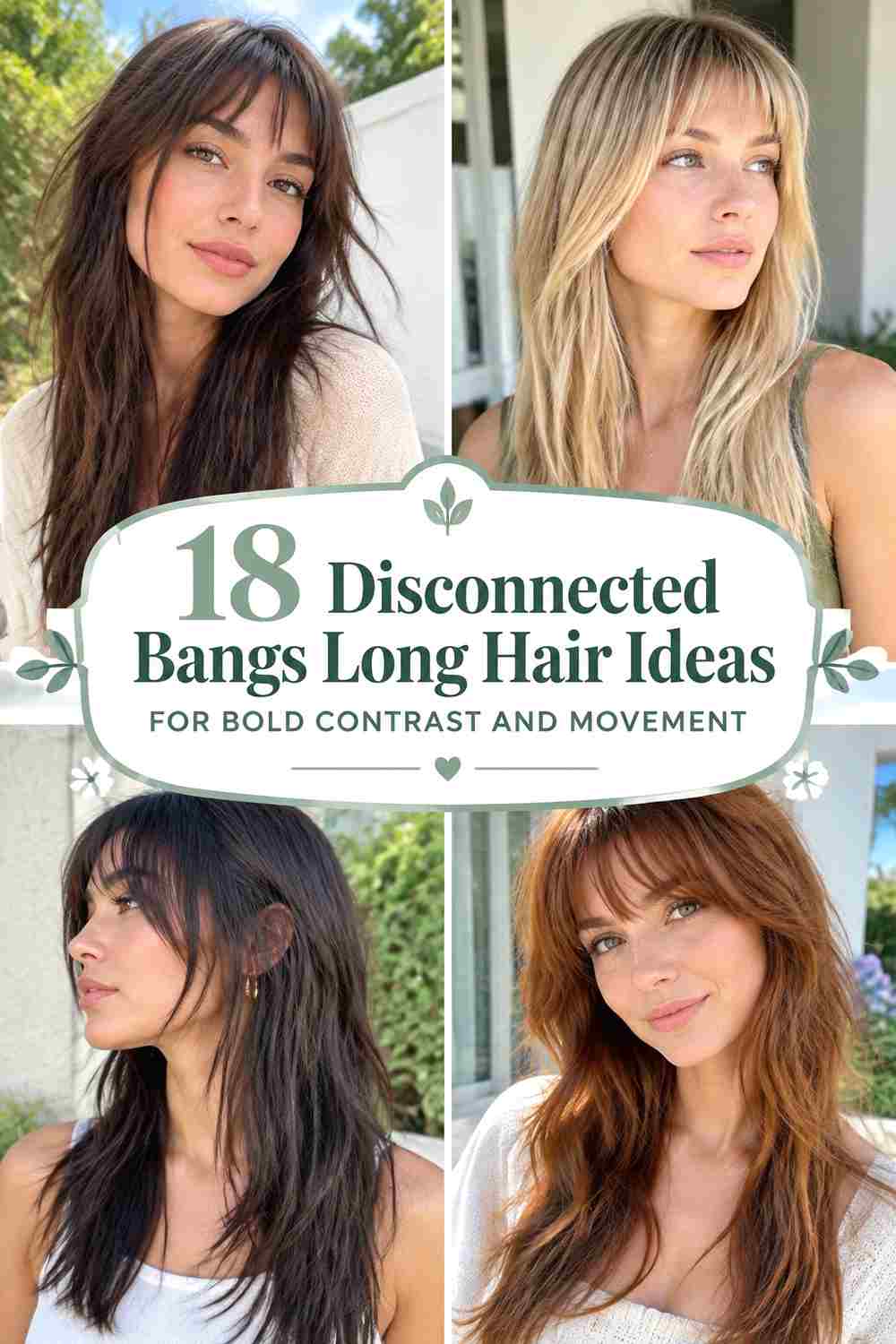 18 Disconnected Bangs Long Hair Ideas for Bold Contrast and Movement
