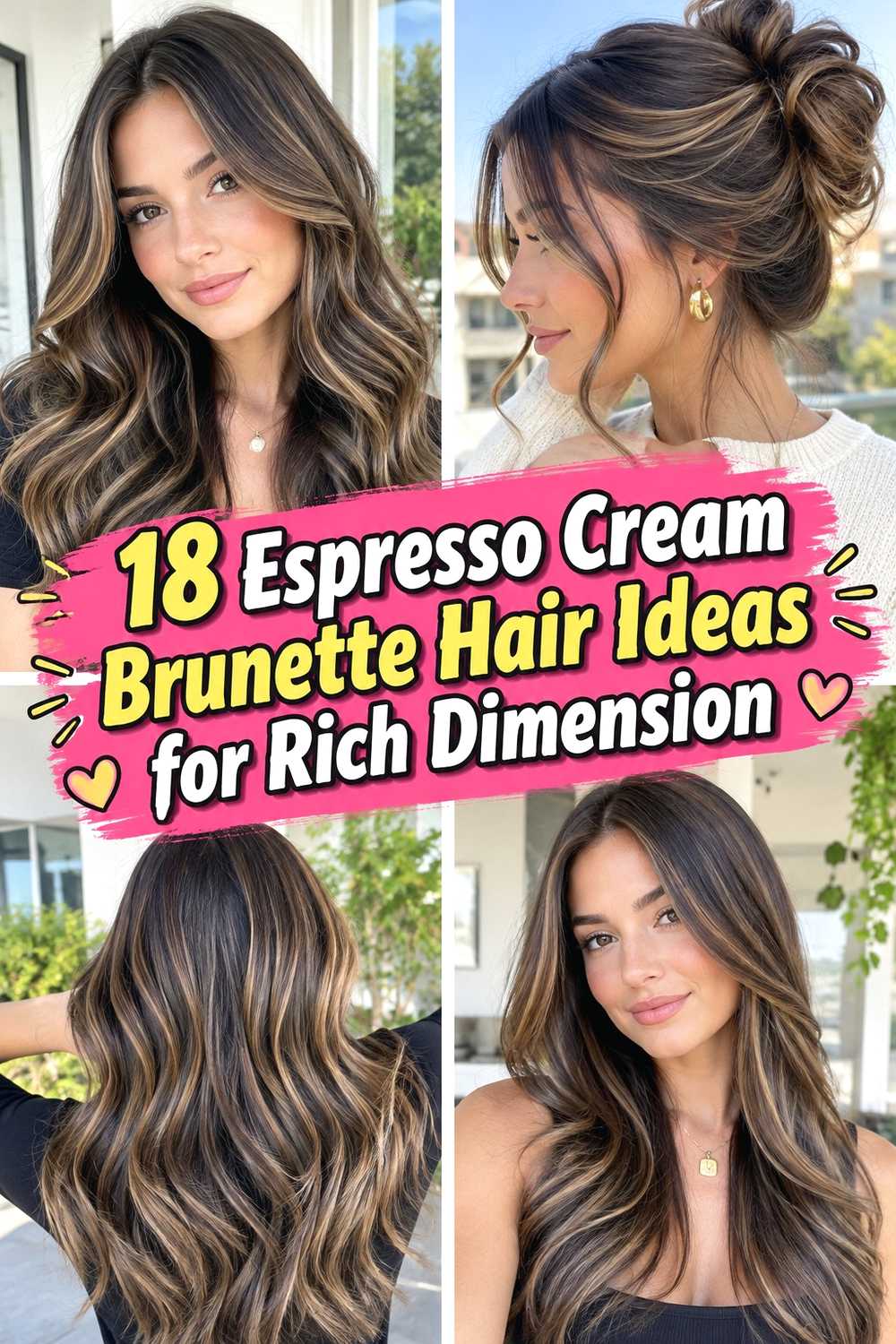 18 Espresso Cream Brunette Hair Ideas for Rich Dimension