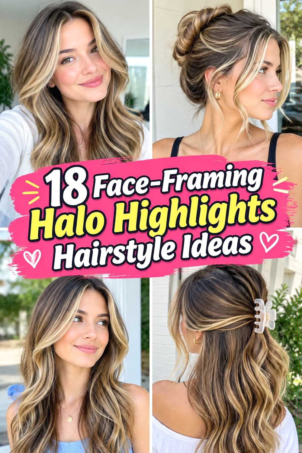 18 Face-Framing Halo Highlights Hairstyle Ideas