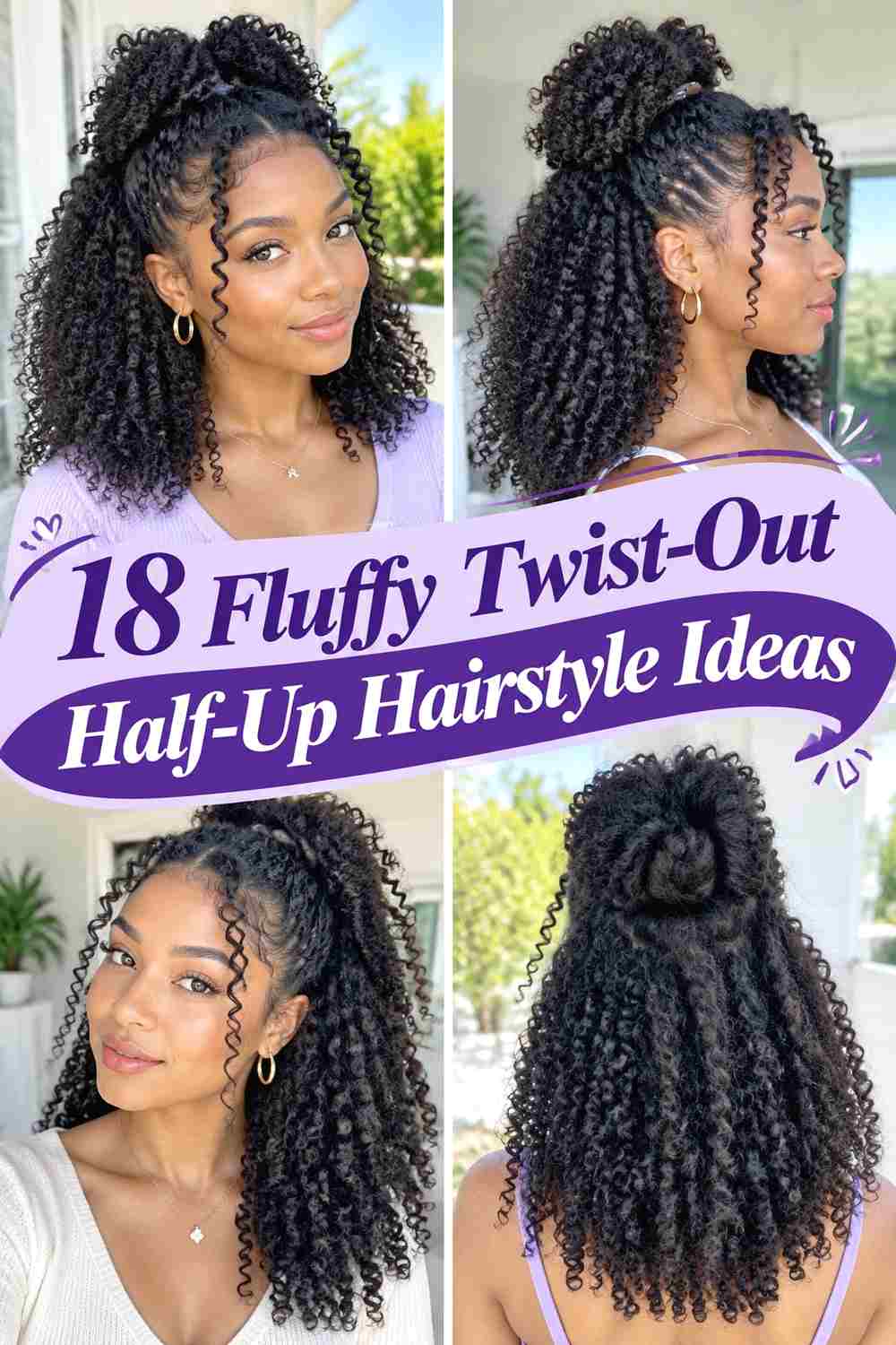 18 Fluffy Twist-Out Half-Up Hairstyle Ideas