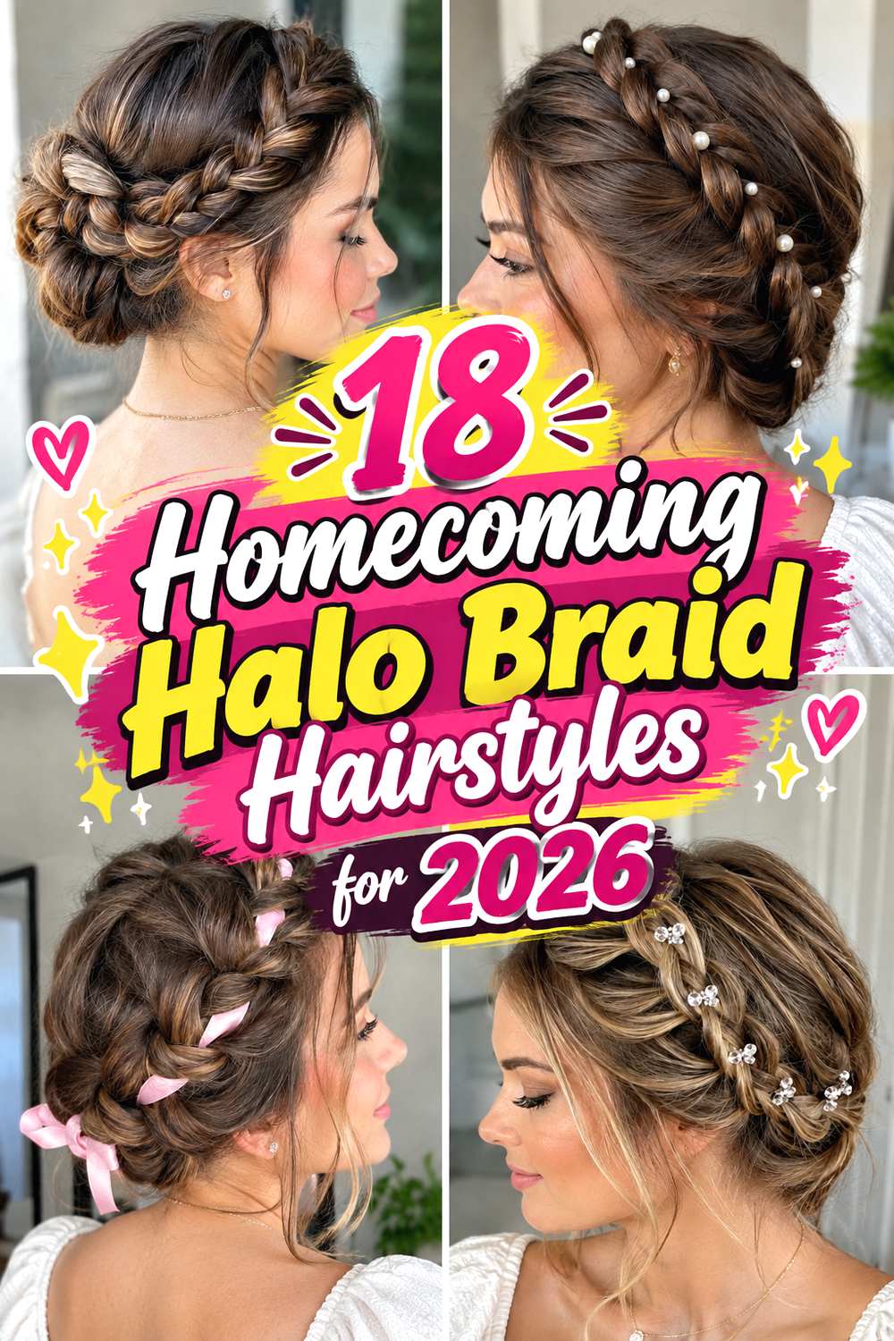 18 Homecoming Halo Braid Hairstyles for 2026